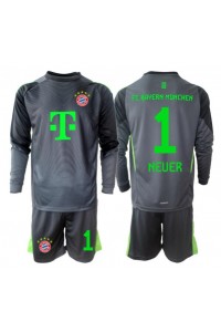 Bayern Munich Manuel Neuer #1 Maalivahti Jalkapallovaatteet Lasten Vieraspeliasu 2025-26 Pitkähihainen (+ Lyhyet housut)